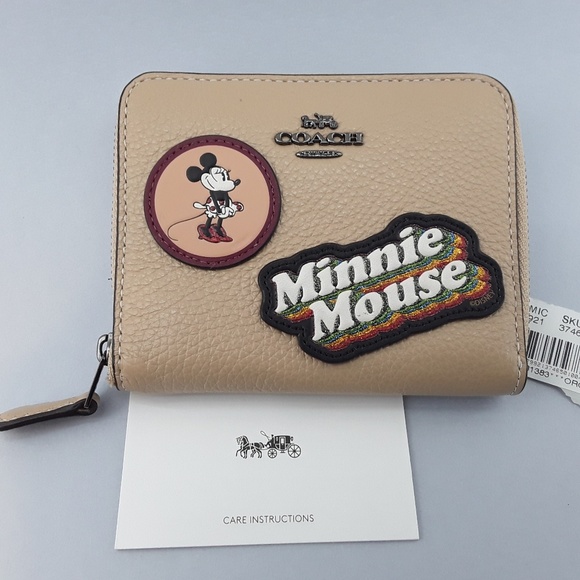 Coach Handbags - New Coach Disney Wallet Minnie Mouse Tan Leather
